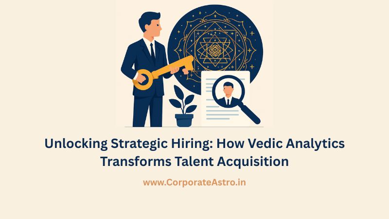 A symbolic image of a key unlocking a complex gear mechanism, representing strategic hiring through Vedic Analytics.